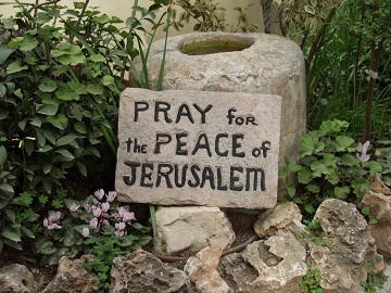Sign found in the Garden Tomb, Jerusalem, Israel